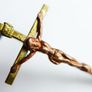 Antique  Crucifix Pendant and Chain Image 6