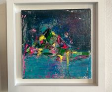 Original Abstract Painting Framed Original Abstract Painting Contemporary Irish Art Floral Art