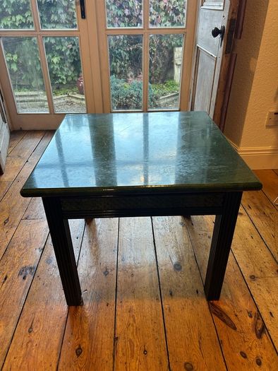 green coffee table