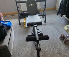 gym bench with weights