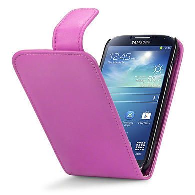 SAMSUNG i9500 GALAXY S4 Flip Case Cover in Black / Pink / Red