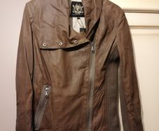 River Island brown leather jacket UK 10 BNWT