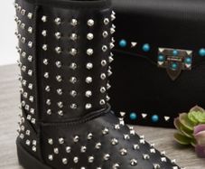 Black Studded Winter Boots