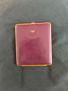 Golden Head, West German Leather Bound Cigarette Case