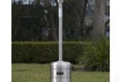 In/outdoor Silver Radiant Heater, Patio heater 8.5 KW Sturdy Steel  with Wheels