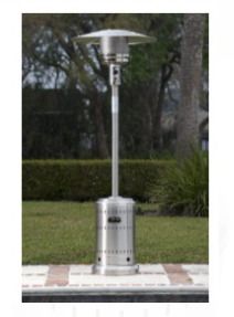 In/outdoor Silver Radiant Heater, Patio heater 8.5 KW Sturdy Steel  with Wheels