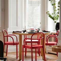 Stockholm dining chair Ikea ( 1 red 1 brown)