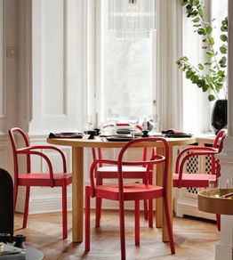 Stockholm dining chair Ikea ( 1 red 1 brown)