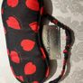 Silk Eye Mask STELLA MCCARTNEY Logo Black Red Heart 100% Mulberry Silk Travel Sleep Mask Luxurious mulberry silk travel sleep eye mask from Stella McCartney. Logo throughout. Image 2