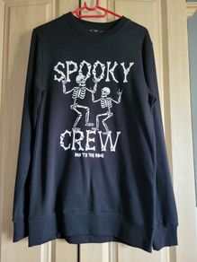 F&F Spooky crew black sweatshirt S NEW
