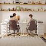 Computer Desk with Drawers 100x70 cm Corner for Home Office Reversible L Shaped Desks White Image 6