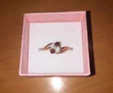 9 Carat Ring Opal & Ruby Ring