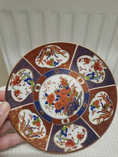 Imari plate with camelias and phoenix