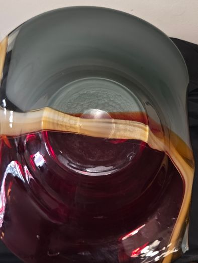 Large Art Glass Bowl - Hand Blown