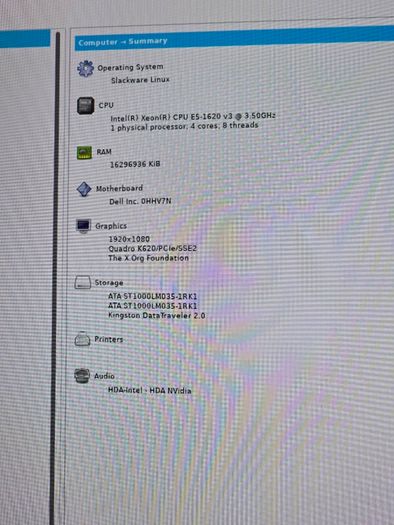 Dell Precision 5810 (Xeon / 16GB / 2TB / K620)