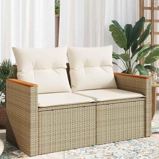 Garden Sofa 2 seater Poly Rattan