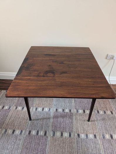 Antique Georgian Style Mahogany Pembroke Table - Drop Leaf with Drawer & Casters