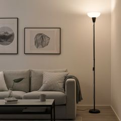 Floor uplighter, black/white