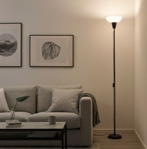 Floor uplighter, black/white