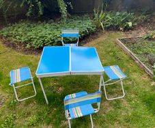 Vintage Stiliac fold up picnic table and chairs