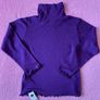 Brand new Girl's Purple Long Sleeve Ribbed Roll Neck Top Image 2