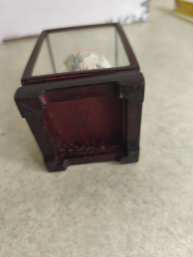 vintage chinese hand painted egg box antique