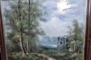 Large landscape oil painting on canvas
