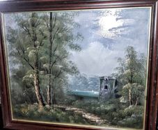 Large landscape oil painting on canvas