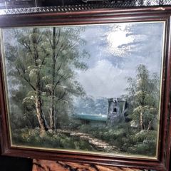 Large landscape oil painting on canvas