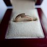 Authentic PANDORA 14k Rose gold plated Sparkling Overlapping Ring size I Image 3