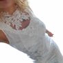 White floral lace dress Image 2