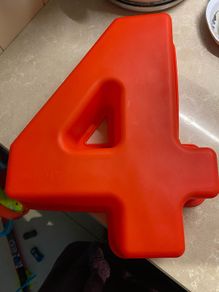 Silicone number 4 cake mould
