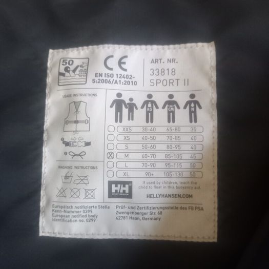 Helly Hansen Sport II - Navy, 60 to 70 Kg