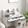 Two-Piece Kids Desk and Chair Set with Storage, for Ages 5-8 Years - Grey Image 3