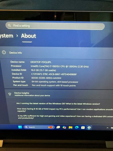 Lenovo X1 Yoga Gen 5 2in1 Laptop i7/16GB/512SSD/UHD