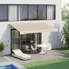 Manual Retractable Patio Awning 13' x 8'