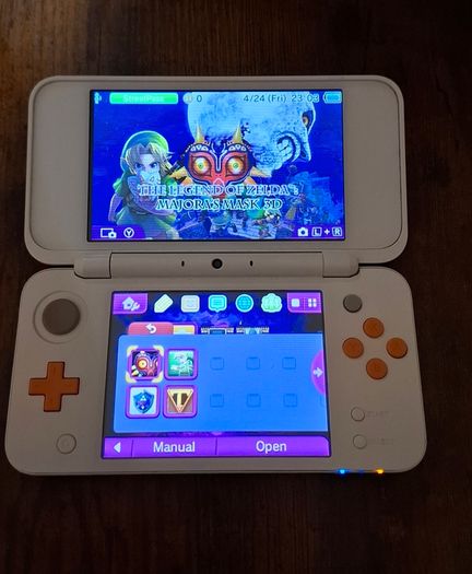 Nintendo New 2DS XL White and Orange
