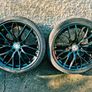 R20 5x120 BMW Style 405M staggered alloy wheels with tyres Image 3