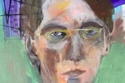 Original W.B Yeats William Butler Yeats Portrait in Abstract Painting by Artist