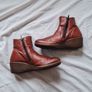ecco  brown leather boots Size 4 eu 37 zip up in excellent condition Image 6