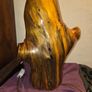 Large Hand Carved Wooden Tree Trunk Lamp - Working Image 5