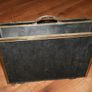 Embossed Hammered Brass and Wood Magazine Holder Double Slotted Image 5