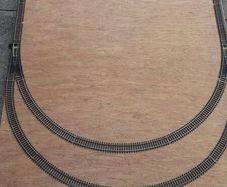 Small railway track on baseboard( Reduced ) 45 euro