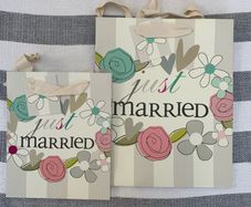 'Just Married' Gift Bags Set of 2, Large and Medium
