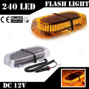 240 LED Car Van Magnetic Magnet SUV Truck Roof Top Emergency Hazard Warning Flash Strobe Light Yellow Amber