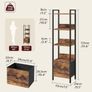 5-Tier Bookcase with Removable Drawer, Freestanding Book Shelf for Small Space, Storage Shelf Organizer, for Living Room, Bedroom, Study, Kitchen, Rustic Brown Image 2