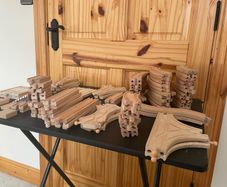 wooden train track