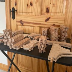 wooden train track