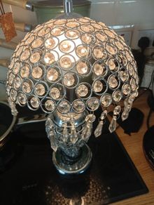 Diamante lamp with matching shade