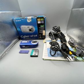 Sony CyberShot DSC-P100 5.1MP Digital Camera Carl Zeiss Lens - Full Kit - Blue